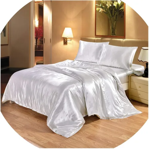 Vista 9 de Edredón de satén de seda con costura en cuadro cosido, 300 g/m², edredón de plumón alternativo para hotel y hogar, ultra suave y esponjoso