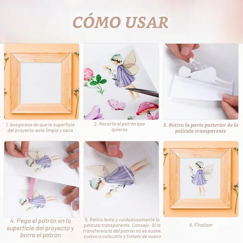 Vista 6 de Rngmsi 12 hojas religiosas cristianas frotar en transferencias para muebles