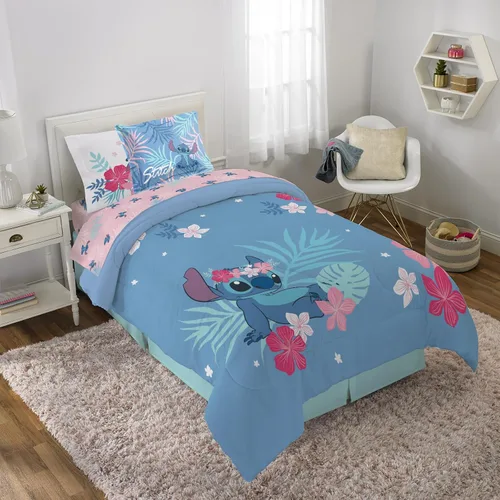 Vista 37 de Disney Moana - Juego de edredón individual de 5 piezas para niñas, color beige Bed in a Bag, Comforter Sheets Sham Pillowcase, Official