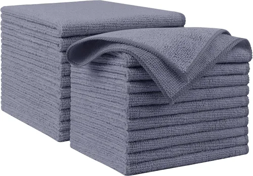 Vista 11 de AIDEA - Paño de limpieza de microfibra, 10 unidades, toallas de microfibra negras, 12 x 12 pulgadas Microfiber Towels for Cars, Wash Cloths, Lint