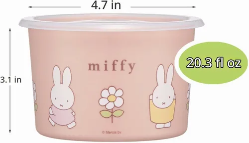 Vista 6 de Skater SOT6-A One-Touch Seal Container, Small, 20.3 fl oz (600 ml), Airtight Container, Storage Container, Miffy