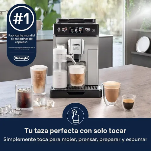 Vista 2 de De'Longhi Eletta Explore Máquina de café expreso con molinillo de café Plateado