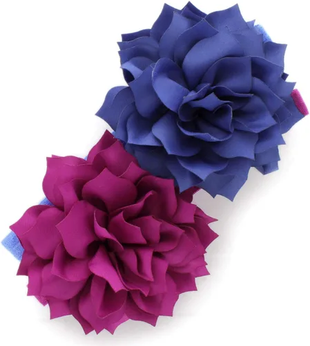 Vista 21 de Diademas de flores de pétalos para bebés y niñas, par elástico para niños pequeños