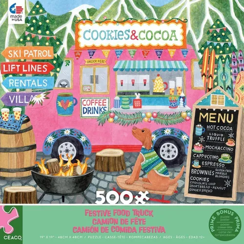 Vista 3 de Ceaco - Food Trucks - Festive Food Truck II - Rompecabezas de 500 piezas