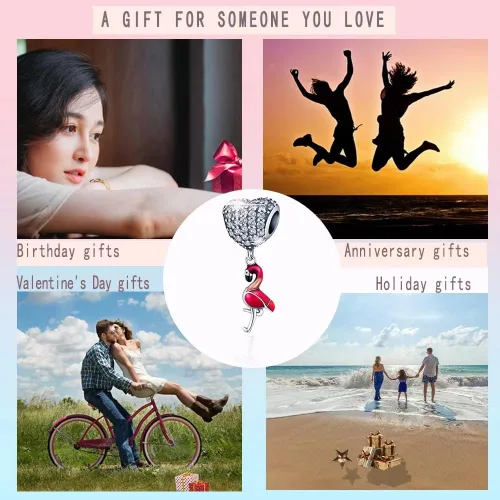 Vista 5 de Abalorios de plata de ley 925 para pulseras Pandora, regalos de joyería para mujer y niña.