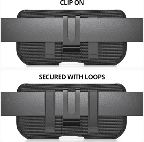Vista 4 de Stronden Funda de cierre magnético para Samsung Galaxy S26, S25, S24, S23, S22, S21, S20, S10, S9, A10e, A01 - Funda de nailon para cinturón