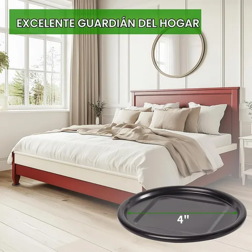 Vista 2 de Copas para ruedas de muebles de 4 pulgadas redondas para base de alfombra, deslizadores de muebles reutilizables para pisos de madera dura