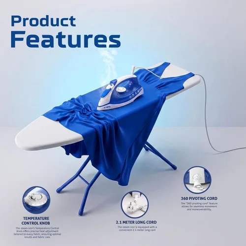 Vista 11 de Utopia Home Plancha de vapor para ropa con suela antiadherente, plancha de ropa de 1200 W con control de termostato ajustable, protección