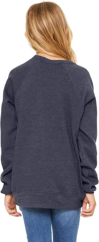 Vista 2 de BELLA + CANVAS - Sudadera juvenil de forro polar con cuello redondo - 3901Y