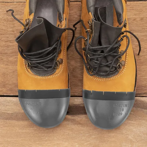 Vista 2 de Housoutil Protector de pies, protectores metatarsianos de punta de acero, fundas de zapatos de dedo del pie de tamaño universal para botas