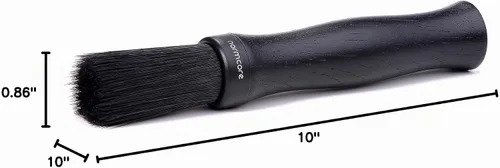Vista 5 de Normcore Barista Brush - Cepillo de Limpieza de Posos de Café - Cepillo de Café con Mango de Madera de Roble Teñido Negro Natural - Cepillo de Roble