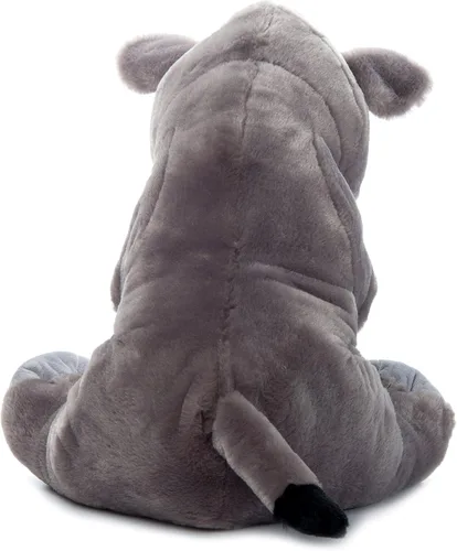 Vista 3 de The Petting Zoo Rinoceronte de peluche, regalos para niños, animales salvajes del zoológico Onez, juguete de peluche jumbo de rinoceronte del sur