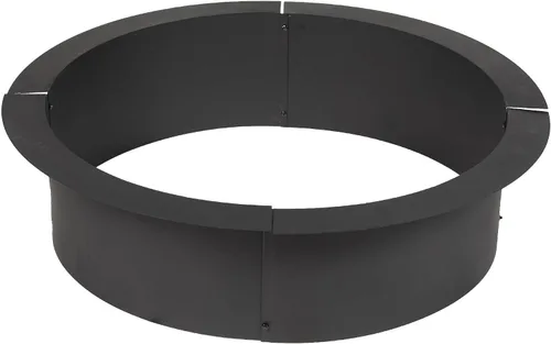 Vista 7 de Ash & Ember - Revestimiento de acero para hoguera de 33" de diámetro exterior x 27" interior - Revestimiento de 4 paneles de acero de 1.5mm