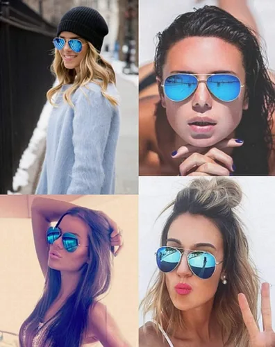 Vista 5 de WebDeals - Gafas de sol con marco de metal de aviador, estilo clásico