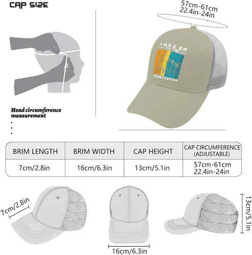 Vista 4 de Baseball Cap Take Him to The Train Station Dad Hats, Funny Dad Hat for Men