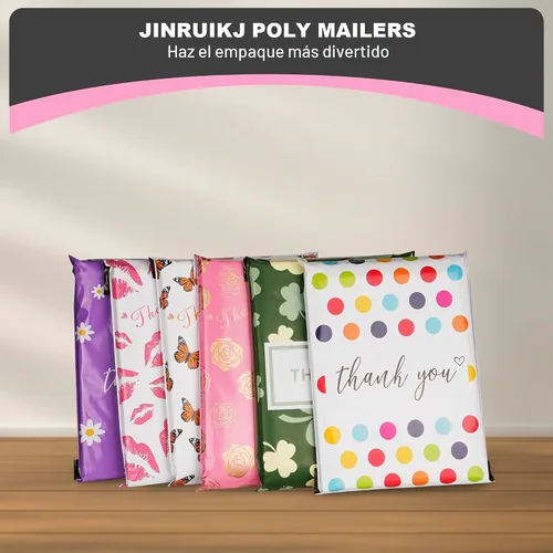 Vista 8 de JinRuiKJ Paquete de 25 sobres de polietileno con estampado de leopardo negro, 10x13, bolsas de envío para ropa, bolsas de correo autoadhesivas