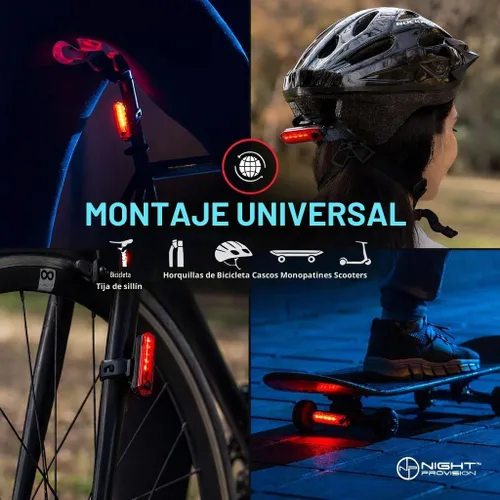 Vista 9 de Paquete de 2 luces traseras para bicicleta, fácil instalación de luces traseras de bicicleta, luces de bicicleta recargables USB C para conducción