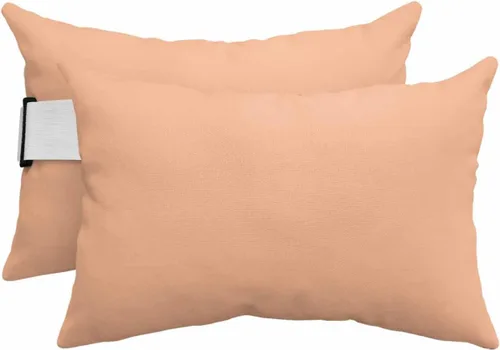Vista 11 de Almohada para silla de playa para exteriores, color azul, para tumbona, almohada reclinable impermeable con banda elástica e insertos de almohada