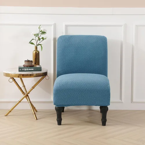 Vista 9 de LiveGo Funda para silla decorativa sin brazos, de elastano, extraíble, para silla sin brazos, protector de muebles para sala de estar, comedor, Beige