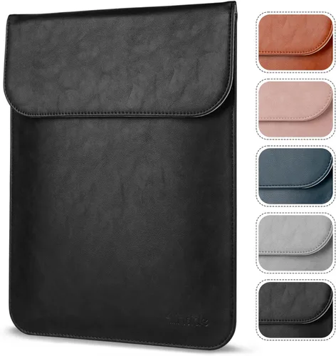 Vista 11 de Allinside Funda para laptop de 13-13.3 pulgadas para MacBook Pro 14, Air 13 Marrón