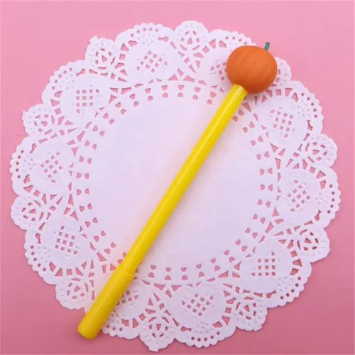 Vista 2 de Cute kawaii dibujos animados halloween calabaza forma Gel Ink Pens 6 pcs/set