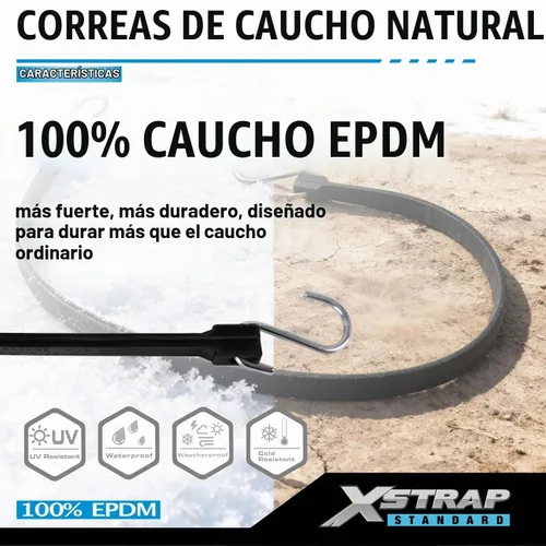 Vista 4 de XSTRAP STANDARD Paquete de 20 cuerdas elásticas 100% EPDM de 15 pulgadas