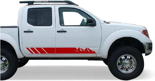Vista 7 de Juego de calcomanías adhesivas de vinilo con franjas montañesas compatibles con Nissan Frontier Navara 2004-Actual (185B)