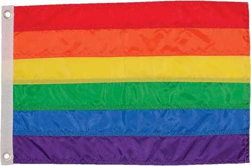 Vista 12 de In the Breeze 3700 - Bandera de arco iris con ojales, 2 x 3 pies