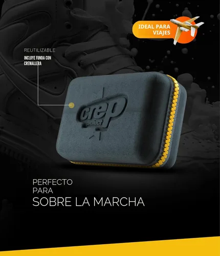 Vista 5 de Crep Protect Kit de limpieza de zapatos - Kit de viaje de limpieza de tenis prémium Cure con solución de 3.5 onzas, cepillo premium y paño