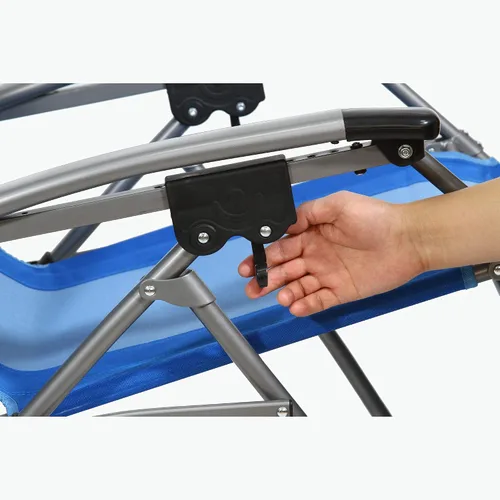 Vista 9 de Kamp-Rite Silla de césped de playa reclinable plegable para exteriores con Azul