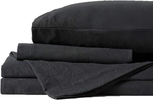 Vista 6 de Lanest Housing - Juego de sábanas tamaño individual XL, 2400 hilos, sábanas de microfibra suaves de bolsillo profundo, sábanas para dormitorios Negro