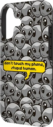 Vista 2 de Alien Dont Touch My Phone Stupid Human Funny Space Lover Case for iPhone 17