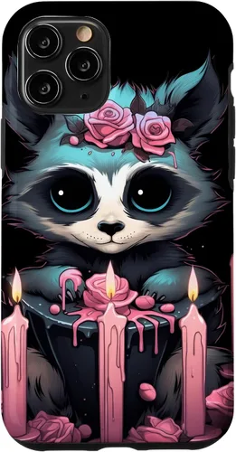 Vista 27 de iPhone 16 Pastel Goth Gothic Raccoon Anime Kawaii Nu Goth Aesthetic Case