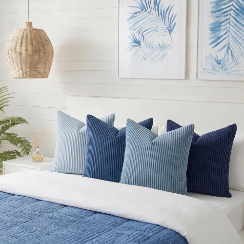 Vista 3 de LANANAS Fundas de almohada neutrales para sofá de 18x18 pulgadas, juego de 4 fundas decorativas de estilo granja boho para sala de estar, sofá