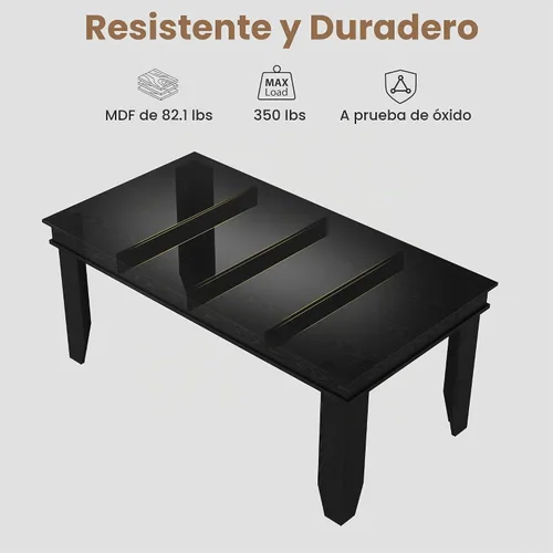 Vista 6 de GarveeHome Farmhouse - Mesa de comedor para 4-6 personas, mesas de cocina de 63 pulgadas de largo