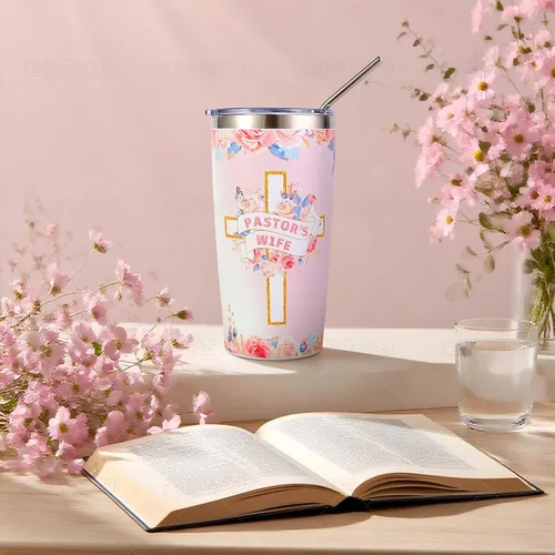 Vista 3 de Regalos de apreciación para la esposa del pastor para mujeres, regalos cristianos, regalo único para la esposa del pastor que incluye diario, vaso