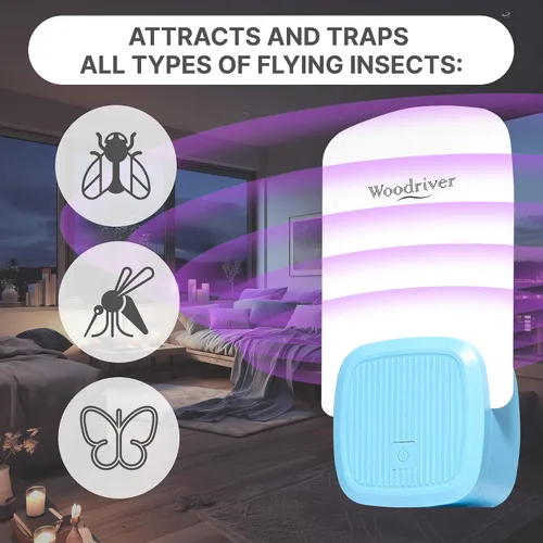 Vista 4 de Trampa para insectos voladores, atrapador de insectos, trampa para moscas de interior, hogar más seguro, trampas para moscas de frutas