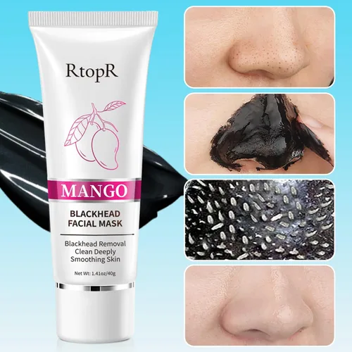 Vista 2 de RtopR Máscara removedor de puntos negros para cara, máscara facial de puntos negros, removedor de puntos negros, tira de poros de nariz para todo