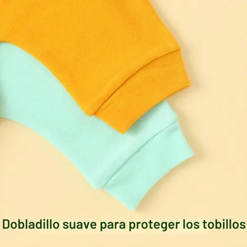 Vista 5 de Hakochia Pantalones para bebé para niños y niñas: 100% algodón, suaves, cómodos, con amplio espacio para pañales, 0-36 meses Multicolor-1