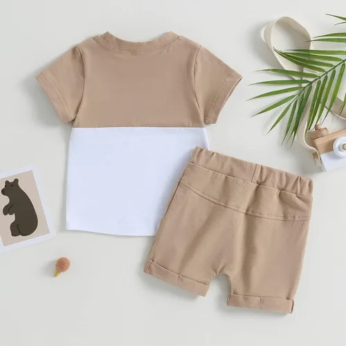 Vista 52 de Conjunto de camiseta de manga corta para bebé niño y niña, camiseta de manga corta, pantalones cortos casuales, ropa para recién nacidos, 6, 12, 18