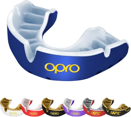 Vista 22 de OPRO Protector bucal Gold Level - Protector bucal moldeable con ajuste cómodo de primera calidad y protección multicapa para boxeo, artes marciales