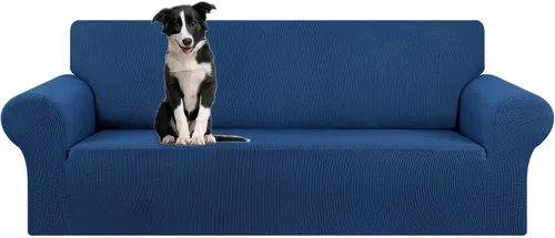 Vista 47 de KEKUOU Funda elástica para sofá biplaza, funda de sofá para sofá de 2 cojines (55-78 pulgadas), protector de muebles con parte inferior elástica
