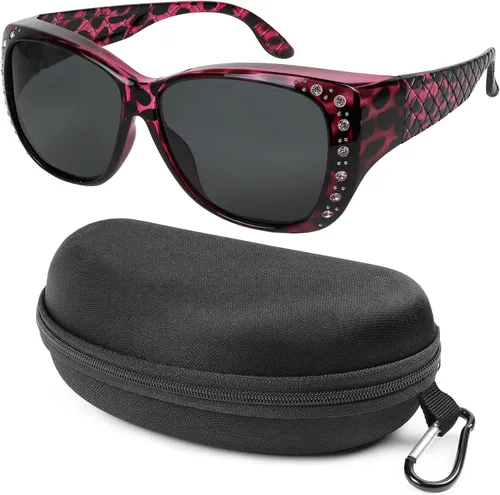 Vista 4 de Gafas de sol que se ajustan sobre gafas para mujer, protección UV, polarizadas y HD Vision Fitover