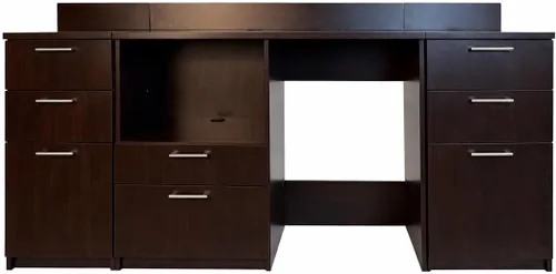 Vista 11 de BREAKtime Gabinete de estación de café con mini nevera y espacio para microondas, cocina comercial para sala de descanso, totalmente montado, 48