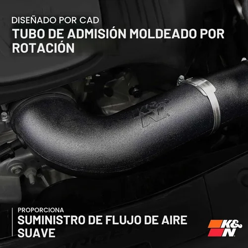 Vista 5 de Sistema de admisión de aire frío de alto rendimiento K&N, con filtro