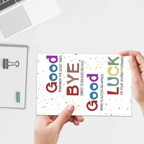 Vista 2 de Joycard Divertida tarjeta de despedida para él/ella, tarjetas de jubilación humorísticas para compañeros de trabajo y amigos, divertida tarjeta
