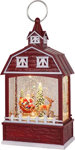 Vista 9 de Christmas Music Snow Globe Lantern with 6 Hour Timer, USB Powered Battery Operated Lighted Water Singing Snow Globe Holiday Women Children