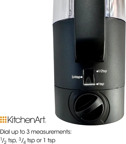 Vista 5 de Fox Run KitchenArt Automeasure - Dispensador de azúcar ajustable, color negro Multiple Automatic Measurement Settings Coffee Bar Essential