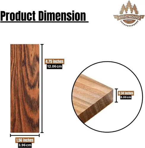 Vista 10 de IECAP LLC Paneles de madera a espejo de madera de palo negro africano para mango de cuchillo – Materiales para mango de cuchillo – Escalas