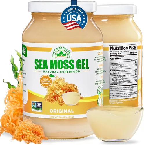 Vista 12 de Gel orgánico de musgo de mar (8 sabores) – 16 onzas – fruta real – musgo de mar silvestre